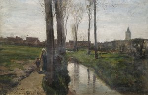 Paesaggio vicino a Courrières da Jules Breton